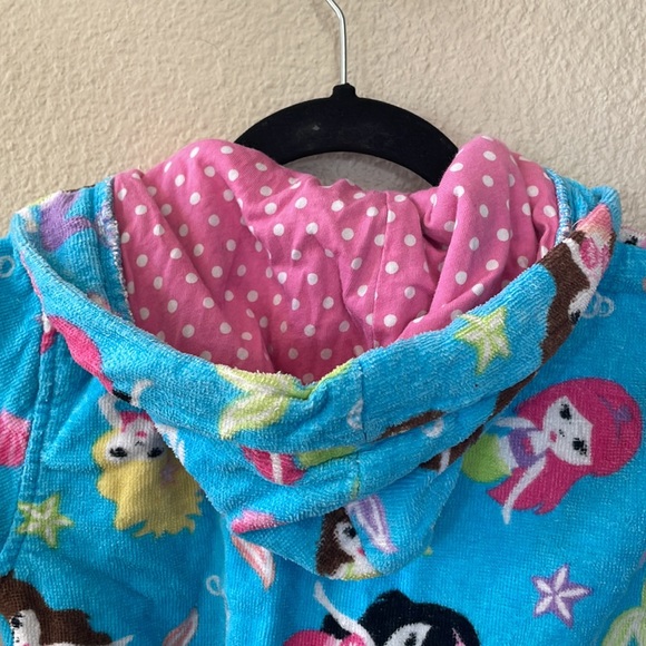 Toddler blue Mermaid hooded swim robe Size XS (3/4) - Picture 7 of 9